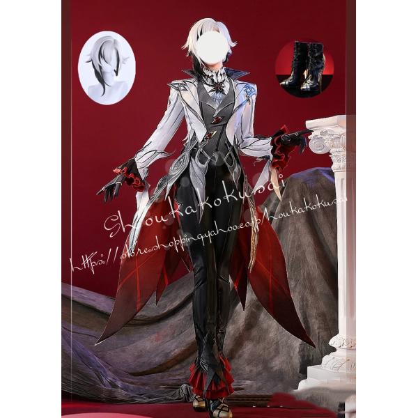 三分妄想 原神 召使 執行官コート コスプレ衣装　ウィッグ shoukakokusai_p21006800c2d2