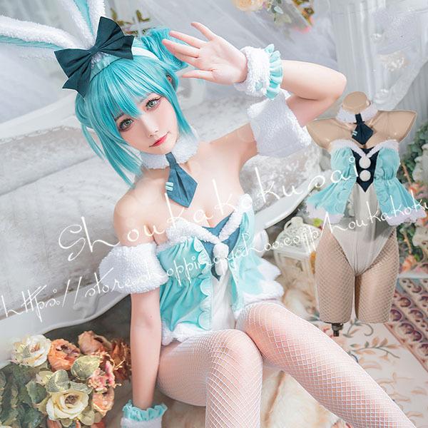 初音ミク 風 VOCALOID はつね ミク Miku 白うさぎガール セクシー ウサギ コスプレ衣装 ウィッグ cos靴cosplay 変装 仮装  コスチューム 撮影 祭り