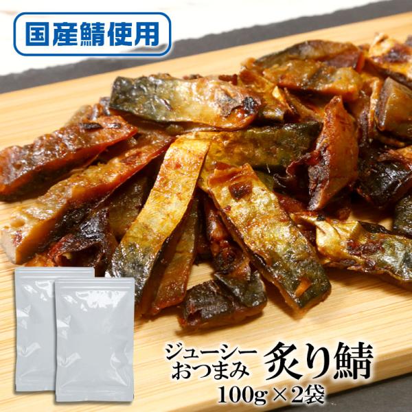 おつまみ おかず 炙り鯖 100g×2袋 送料無料 炙り鯖ジャーキー 国産さば使用 魚介 あぶり鯖 あぶりさば カルシウム おつまみ 晩酌