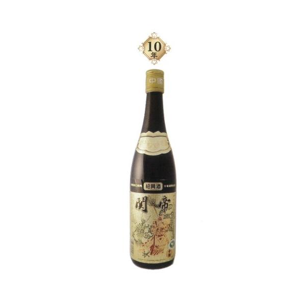 限定製作】関帝 陳年10年紹興花彫酒(金ラベル) 600ml 17度、10年熟成ならではの華やか香りと優雅な味わいが堪能できます♪ 紹興酒 唐宋紹禮の手作り紹興花彫酒 (三十年陳酒)