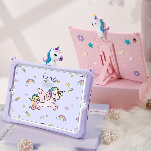 Mini123 Mini4 Mini5 ピンク パープル Ipm43 おもしろ 可愛い Unicorn ユニコーン Ipad Mini1 Mini2 Mini3 Mini4 Mini5 ケース キャラクター アニマル 動物 シリコン アイパッド ミニ カバー 代購幫