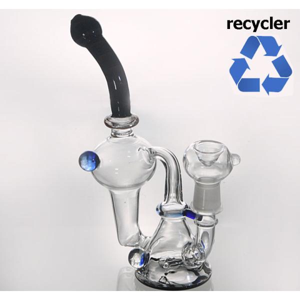☆送料無料☆ 高性能 リサイクラー ガラスボング 高さ約26cm 水パイプ shounandou_gb145