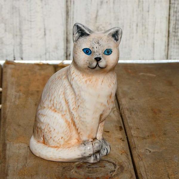 ミニ花瓶 アニマルベース キャット ホワイト ネコ F-04-0055