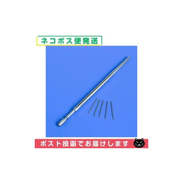 ● 1mmの太い鍼の先端が鈎状に屈曲している特殊な鍼で、鍼を硬結部に挫して使用します。● 陽経部には使用しないのが一般的です。