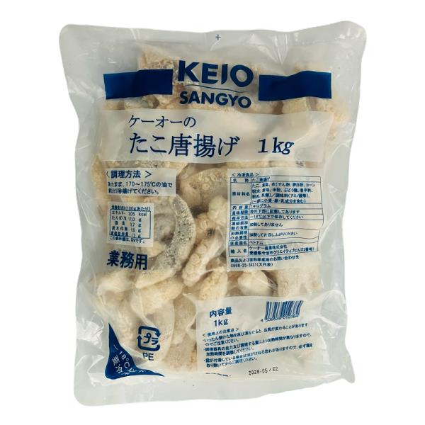 ※この商品は冷凍便でのお届けとなります。当店の冷凍食品以外との同梱は致しかねますこと、ご了承くださいませ。本商品を含み一度のご注文内に「常温品」「冷蔵品」が混載している場合は別途送料の加算となります。■名称：たこ唐揚げ■原材料名：たこ、食塩...