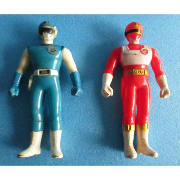 バンダイ　ソフビ2体　チェンジマン　フラッシュマン【中古品】戦隊シリーズ