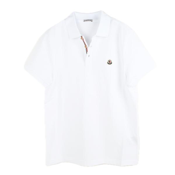 正規品　モンクレール　半袖　ポロシャツ　MONCLER 　白 MONCLER モンクレール ポロシャツ 半袖 ポロ メンズ ロゴ