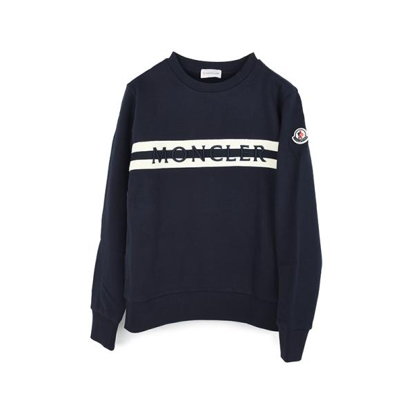 MONCLER KIDS モンクレール ネイビーロゴスウェット キッズ イタリア  