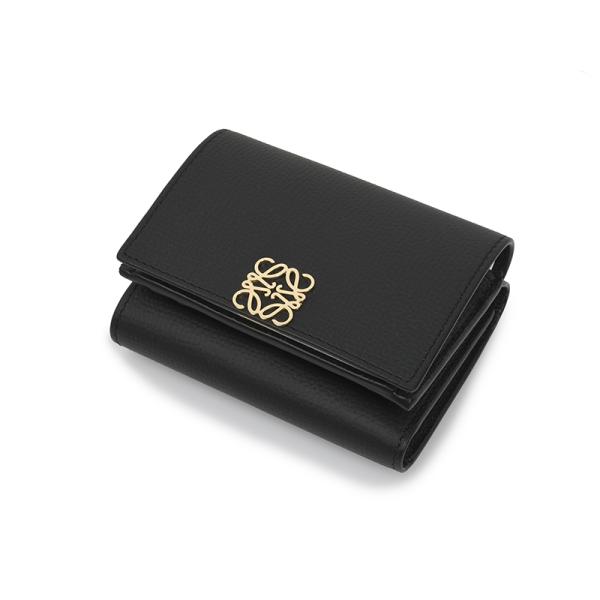 LOEWE ロエベ アナグラム ブラック トライフォールド ウォレット 三つ折り財布 イタリア正規品 C821TR2X16 1206 新品