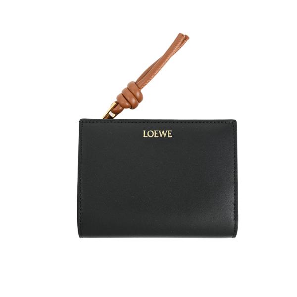 LOEWE ロエベ ノット コンパクト ウォレット財布 CEM1NCWX01 7812 イタリア正規品 新品 並行輸入品 ブラック/スクワラル