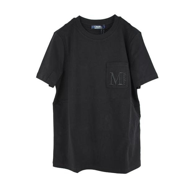 S Max Mara エスマックスマーラ MADERA ブラック半袖Tシャツ イタリア正規品 新品 2429976011600 ブラック S MAXMARA（エスマックスマーラ） 'S Max Mara MADERA ブラック半袖T