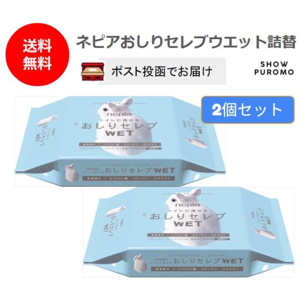 ネピアおしりセレブウエット詰替 60枚 送料無料 2個セット