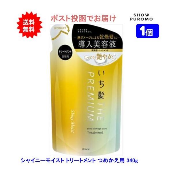 【1個】いち髪 THE PREMIUM エクストラダメージケアトリートメント(シャイニーモイスト)つめかえ用 340g【送料無料】【ポスト投函でお届け】