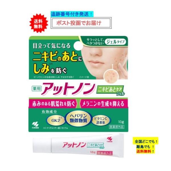 8時迄注文で当日発送 薬用 アットノン 目立って気になるニキビのあとに ニキビあとケアジェル 10g ［医薬部外品］ × 1箱【送料無料】