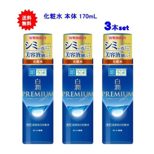 【送料無料】肌ラボ 白潤プレミアム 薬用 浸透美白 化粧水 本体 170ml【3本セット】