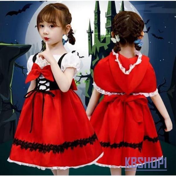 タイムハロウィン 衣装 子供 女の子 コスプレ 仮装 コスチューム キッズ 赤ずきんちゃん 子供ドレス 赤ずきん ケープ 子供服