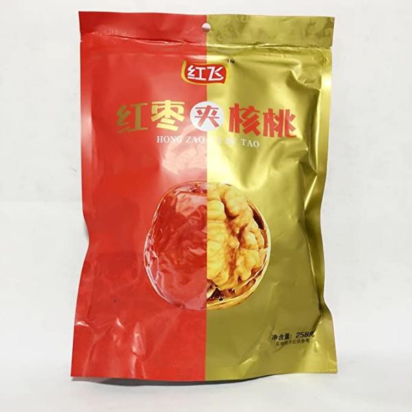 【紅飛 紅棗夾核桃 258g】ドライ赤棗とクルミの組み合わせ 栄養たっぷり 胡桃入り クルミ 中華お菓子