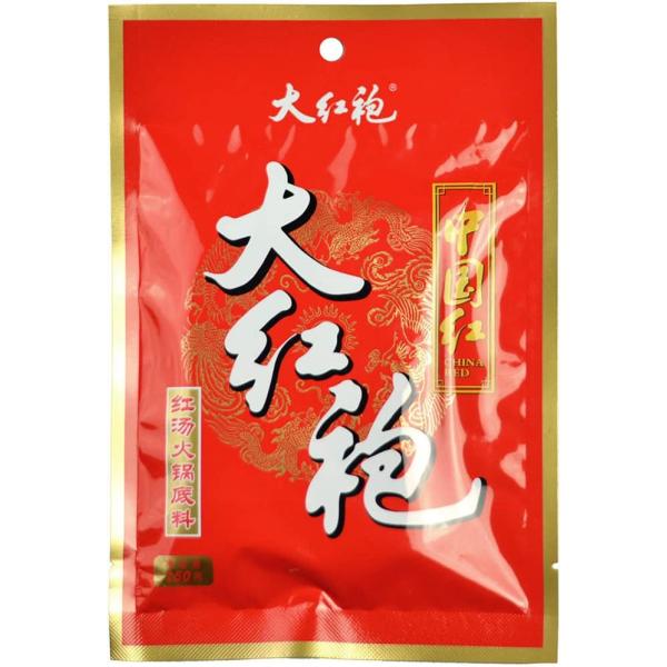 【大紅袍 火鍋底料（中国紅）150g】紅湯火鍋底料 中華調味料 中華食材 中華物産 中華スープの素 しゃぶしゃぶ　