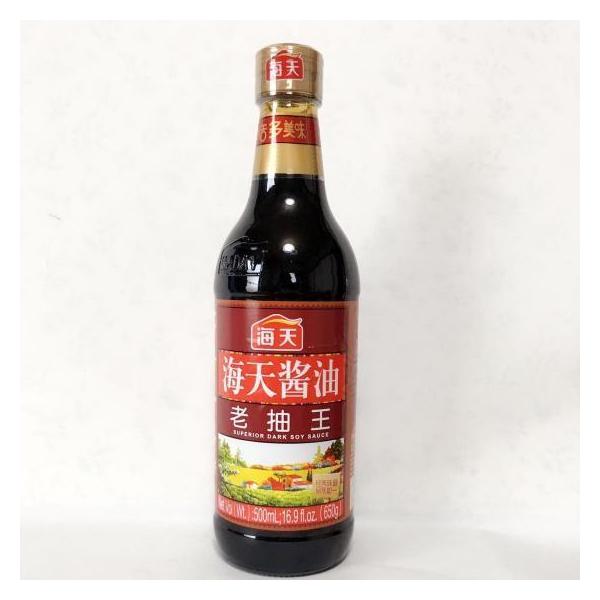 【海天醤油 老抽王500ml】タマリ 醤油 老抽 醸造醤油 中華食材 中華調味料 中華物産 中国醤油 ガラス瓶商品