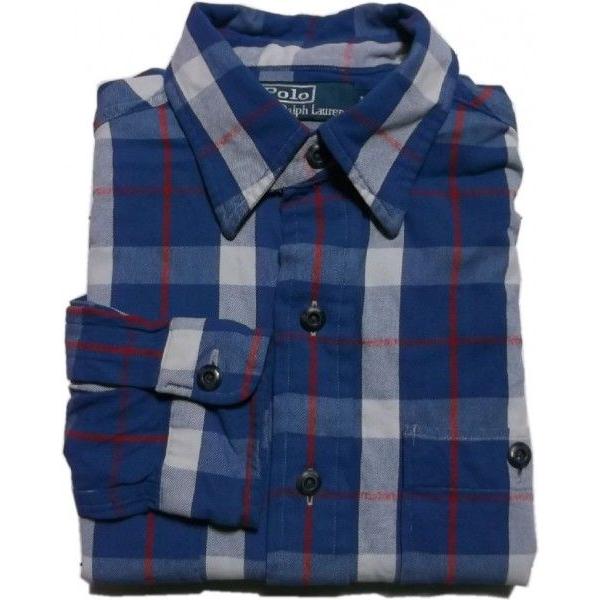 47 割引21人気の Poloralphlauren長袖チェックシャツヴィンテージ仕様ブルーpr2 650 トップス メンズファッション Coyoterungolf Com