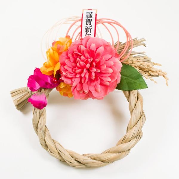 フラワーアレンジキット しめ縄飾り 彩花 お正月 リース 直径15cm 布花 アレンジメント キット しめ縄 飾り 彩花 お正月 造花 和風 手芸材料の通販シュゲールyahoo 店 通販 Yahoo ショッピング