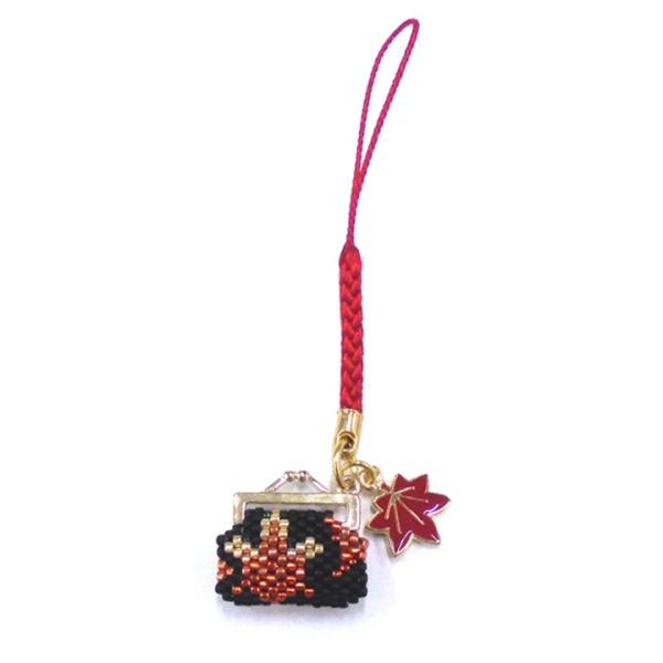 京 西陣柄がまぐち根付け 紅葉 ビーズキット ビーズステッチ 根付け 紅葉 がまぐち がま口キット 京都 西陣柄 手芸材料の通販シュゲールyahoo 店 通販 Yahoo ショッピング