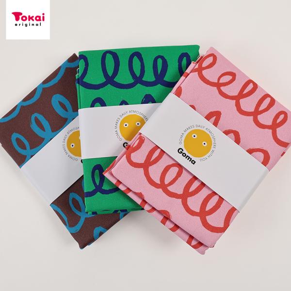 生地 布 Goma ぐるぐる オックス 70×50cm カットクロス | 布地 はぎれ カット布 料理創作ユニットGoma ゴマ コットン100％