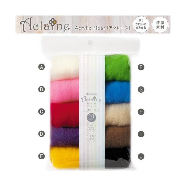 【　内容量（約）　】　20ｇ（各色2ｇ）22×16×厚さ2cm（パッケージサイズ）【　セット内容　】A…アクレーヌ101白B…アクレーヌ103ピンクC…アクレーヌ104赤D…アクレーヌ115パープルE…アクレーヌ106黄色F…アクレーヌ10...