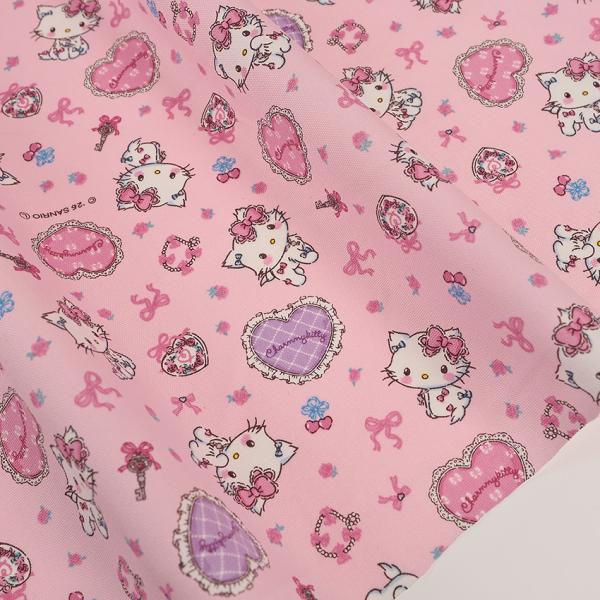 生地 布 サンリオ チャーミーキティ ファンシー オックス 50cm単位 | 切売り 切り売り 布地 キャラクター かわいい
