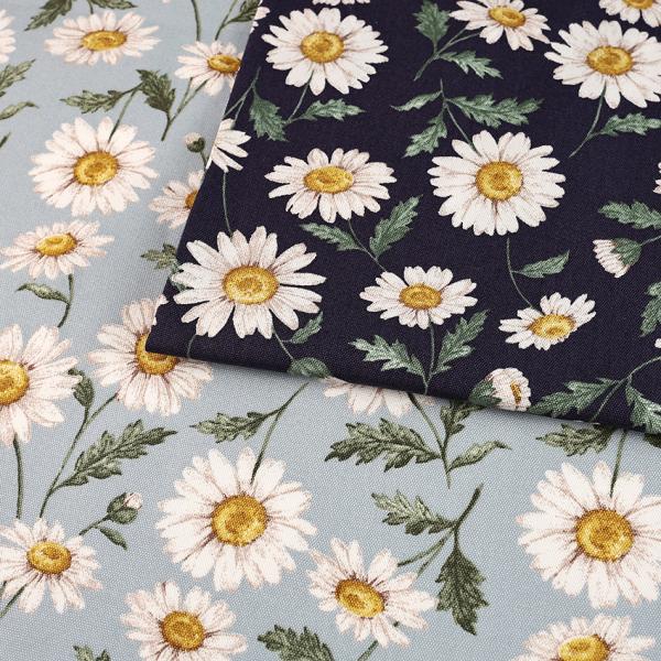 LE DEPART フラワーガーデン デイジー柄 オックス 50cm単位 | 切売り 切り売り 生地 布 布地 コットン100％ ル・デパール ルデパール 花柄 フラワー柄