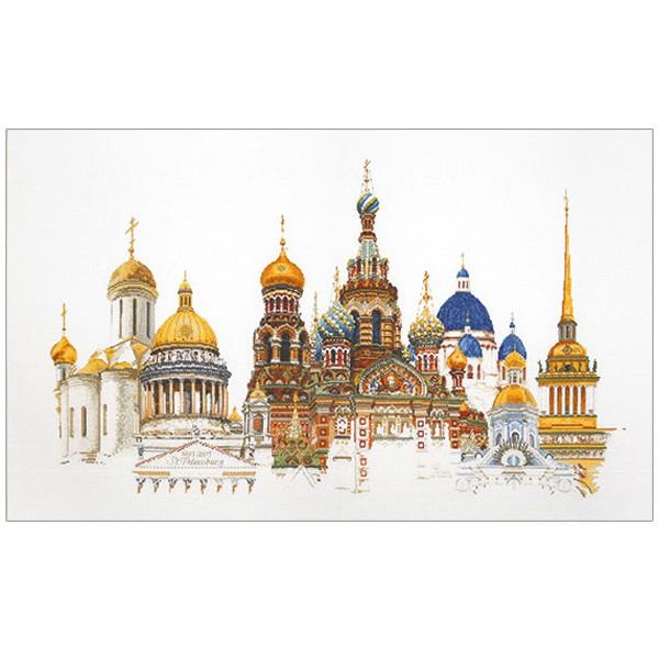 hayamama♥A684★新品未使用‼️豪華刺繍‼️2m18cm 刺繍 輸入キット Thea GOUVERNEUR St.Petersburg ぺテルスブルグ White