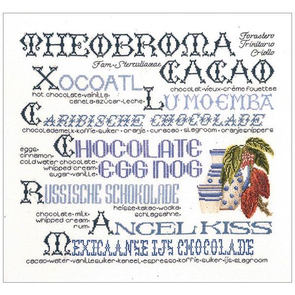 hJ ALbg Thea GOUVERNEUR cacao Sampler  White Aida 3013 ~hJ