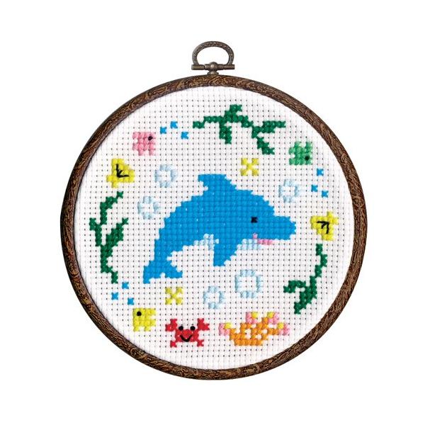 Olympus 刺繍 キット オリムパス わくわくステッチ イルカ 秋