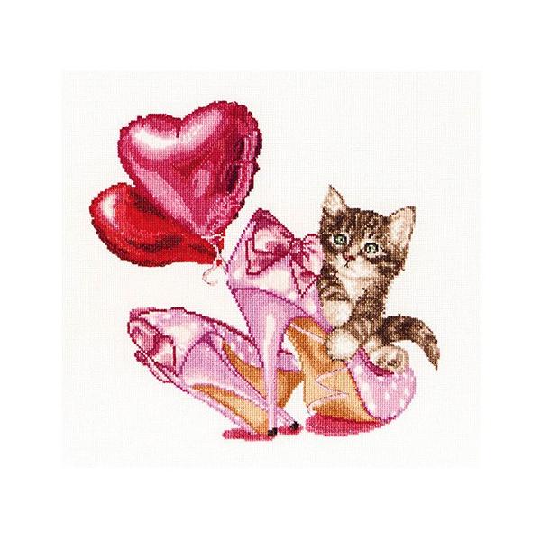 刺繍 輸入キット Thea GOUVERNEUR Valentine's Kitte :0703333:手芸材料の通販シュゲール!店  通販 