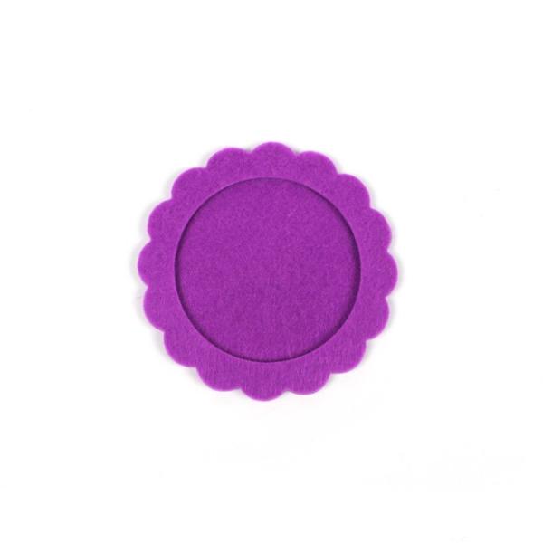 hJ hイz RICO Felt frame purple round 10cm