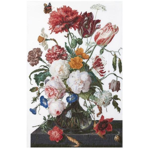 �h�J �A���L�b�g Thea GOUVERNEUR Still Life with Flowers ���� White Aida