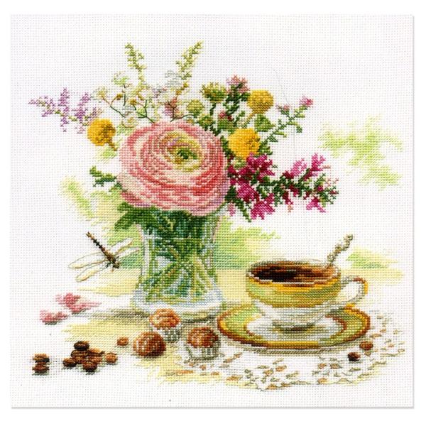hJ ALbg ALISAiATj Flowers and birds Morning coffe ~hJ