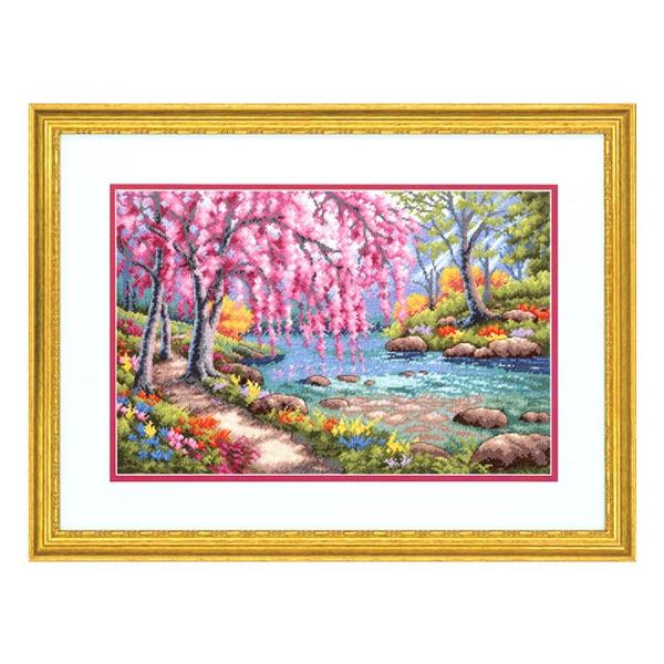 �h�J�L�b�g Dimensions 70-35374 Cherry Blossom Creek �`�F���[�u���b�T���b�A�� �N���X�X�e�b�`�L�b�g �S�[���h�R���N�V����