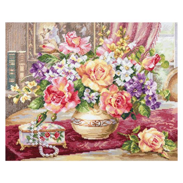 刺繍 輸入キット ALISA 2-50 Rose in the living room リビング