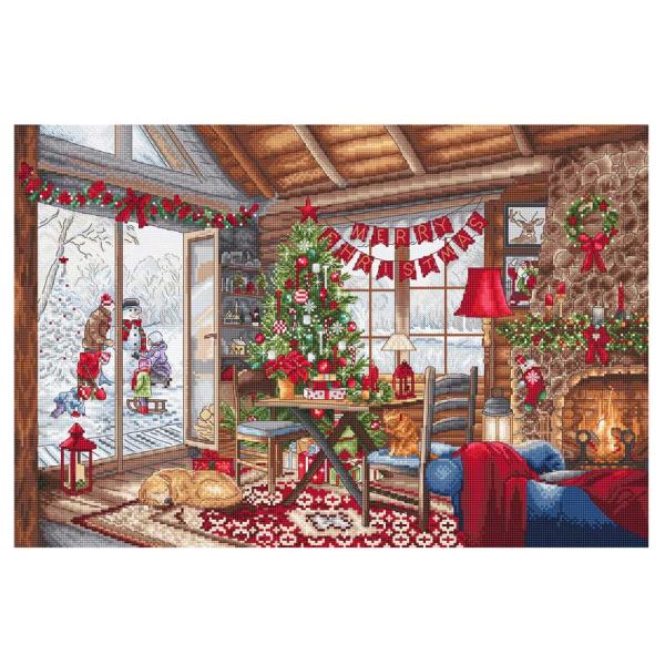 刺繍キット 輸入刺繍 クロスステッチ LETISTICH Christmas Cabin L8105