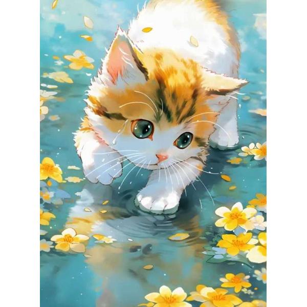 きのこと猫　ダイヤモンドアート shugei-chiffon_dai-253