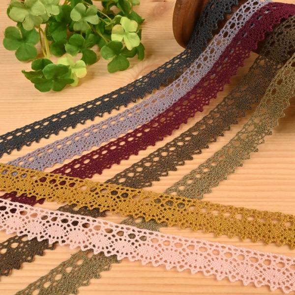 コットン カラー トーションレース (ロール巻10m) H804-967 装飾 飾り