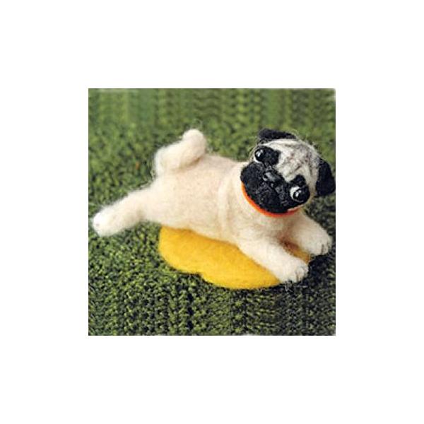 羊毛フェルト犬キット（フェルト羊毛キット）うちのこを作ろう！ パグ 