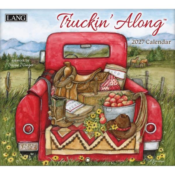 LANG カレンダー 2027年 ラングカレンダーTruckin’alone トラッキングアローン カントリーカレンダー