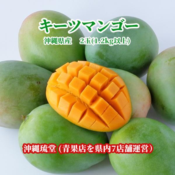 沖縄県産キーツマンゴー(幻のマンゴー) 2玉(1.2kg以上)【即発送可・送料無料】 新鮮直送