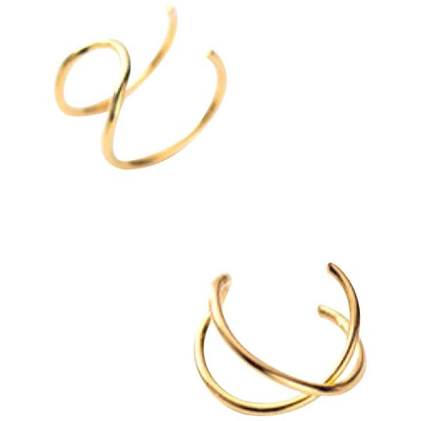 イヤーカフ クロスリング&2連リング