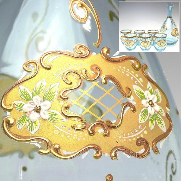 y2878 ベネチアンガラス 多層ブルー金彩ガラス デキャンタ 高さ31.5㎝ y2878 ベネチアンガラス 多層ブルー金彩ガラス デキャンタ 高さ