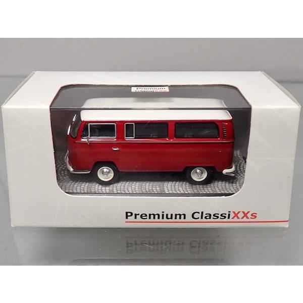 エブロ 1/43 Premium ClassiXXs VW Bulli T2a バス L レッド/ホワイト