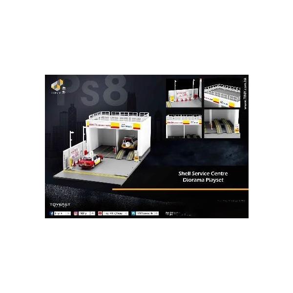 Tiny Ps8 シェル サービスセンター ジオラマセット 香港Shell限定品