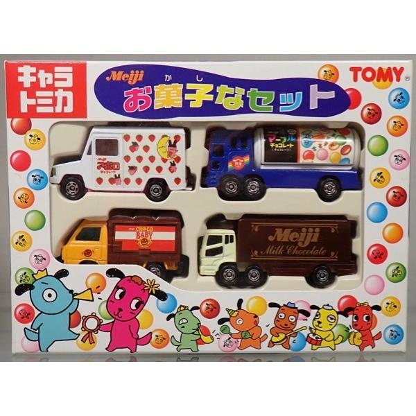 Meiji お菓子トラックセット トミカ トミカ トミカ キャラトミカ Meiji お菓子なセット 4台セット